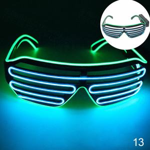 El Shutter Shades Lunettes LED Lunettes Glow Lumineux EL Wire Neon Flash Light Up Lunettes Rave Costume DJ Lunettes <span class=keywords><strong>de</strong></span> <span class=keywords><strong>soleil</strong></span> Party Decor - Product Image 4