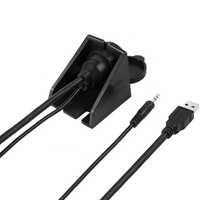 Câble d'extension USB Aux RCA encastrable pour tableau de bord de voiture, adaptateur audio-vidéo pour véhicule, marine, camping-car