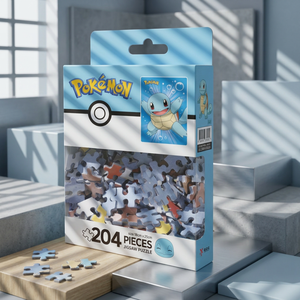 Puzzle pokemon 204 pièces Squirtle 250x250mm, carton coréen, dessin animé pour enfants, cadeau éducatif, jouet pour enfants - Product Image 2