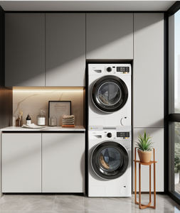 Support d'empilage de sèche-linge en acier inoxydable ABS-Gain de place Durable respectueux de l'environnement <span class=keywords><strong>à</strong></span> faible bruit Installation facile - Product Image 5