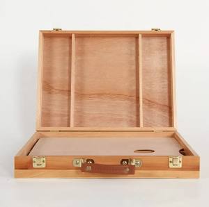 Yüksek kalite taşınabilir masaüstü ahşap kroki masa sanat boyama ve çizim için kaliteli boya kutusu masa şövale - Product Image 3