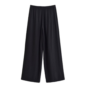Abbigliamento <span class=keywords><strong>donna</strong></span> estivo 2025 nuova moda <span class=keywords><strong>pantaloni</strong></span> elasticizzati <span class=keywords><strong>in</strong></span> <span class=keywords><strong>vita</strong></span> Wde <span class=keywords><strong>pantaloni</strong></span> da <span class=keywords><strong>donna</strong></span> <span class=keywords><strong>con</strong></span> coulisse retrò tinta unita - Product Image 3