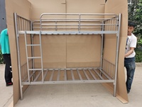 Cama litera metálica desmontable de alta resistencia para adultos, usada en dormitorios de Dubái, a precio económico.