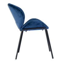 Chaise d'appoint moderne en velours, dossier ovale, assise incurvée, pieds métalliques coniques, chaise de salle à manger pour salon, hôtel, hall