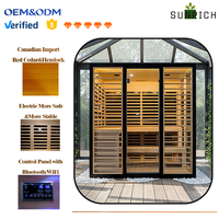 Sauna intérieur de haute qualité pour 4 personnes, double niveau, faible EMF, pour la relaxation du corps