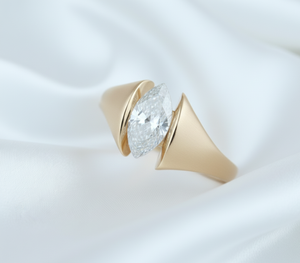 แหวนหมั้นเพชรทรงกลมเจียระไนแบบบริลเลียนท์ 1 กะรัต ทองคำแท้ 14K สีโรสโกลด์ เพชรเลี้ยงในห้องปฏิบัติการ คุณภาพ VVS-VS หรูหรา สำหรับทั้งชายและหญิง รับรองคุณภาพ เหมาะสำหรับงานปาร์ตี้ - Product Image 4