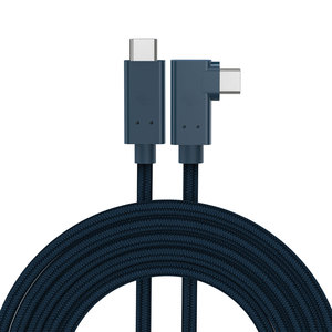 สายโคแอกเชียล USB 4 แบบงอ 90 องศา ความเร็ว 40Gbps รองรับวีดีโอ 8K กำลังไฟ 100W สายถักแบบอ่อนพิเศษขนาด 3.9 มม. สำหรับ <span class=keywords><strong>VR</strong></span> AR MR ปรับแต่งได้ - Product Image 1