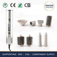 Sèche-cheveux Coanda à air chaud interchangeable, lissant, ionique, brosse à air, volumisant et boucleur