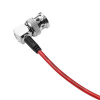 Cable Coaxial Alvin's Cables de 30 cm/1 pie, Ultrafino, 75 BNC Macho-Macho, Ángulo Recto, para Cámaras y Videocámaras HD/4K 6G-SDI, Rojo
