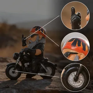 摩托车骑手雕塑树脂时尚小摆件家居装饰卧室书房电脑桌桌面配件 - Product Image 5