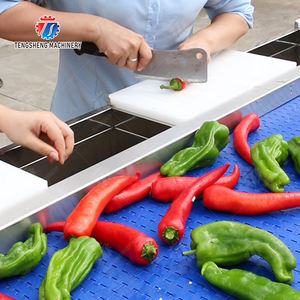 Kaliteli çift katmanlı sıralama konveyör/toplama tablosu meyve sebze paslanmaz çelik sıralama tablosu - Product Image 5