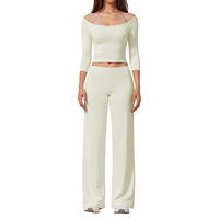 Ensemble de yoga brossé pour femmes |   Taille cintrée, contrôle du ventre et rehaussement des fesses |   Vêtements de sport ajustés et tendance pour l'extérieur et les occasions décontractées