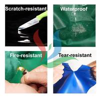 Bâche en PVC 100% polyester 1000D 20x20 650GSM robuste, imperméable, enduite au couteau, pour camion et remorque