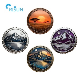 Camping Wilderness Montagnes Rivières Lacs Forêts Lever du soleil Nature Épinglettes en émail Badges Broches Épingles en émail personnalisées Nature - Product Image 6