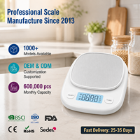 Balance de cuisine numérique, mini balance alimentaire, précision 0,1 g, plateforme en acier inoxydable, écran LCD, balance de pesage pour la pâtisserie et la cuisine