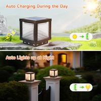 Lampe solaire de jardin de style moderne IP65 pour extérieur, villa, paysage, cour, escalier, clôture, pilier, lumière LED, lampe de poteau