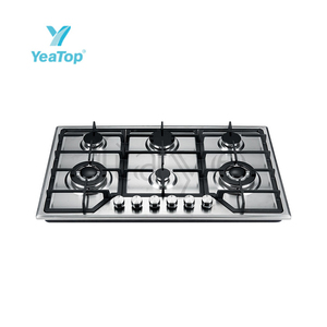 Fogão a Gás OEM de 6 Queimadores, Cooktop Embutido de 90cm em Aço Inoxidável com Certificação CE - Product Image 3