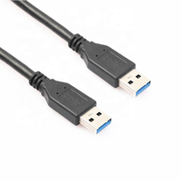 Kabel Ekstensi USB 3.0 Male Male dengan Pelindung Kepang, Konduktor Logam, dan Selubung PVC, Panjang 0.5m/1m/1.5m/2m/3m/5m untuk Komputer dan Kamera