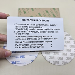 Durable Waterproof Adhesive Abs Warning Photovoltaic Label Sticker - Product Image 5