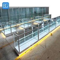 Fournisseur lumière LED vitrine de vente au détail vitrine en verre étagères dispensaire kiosque fumigène présentoir de tabac