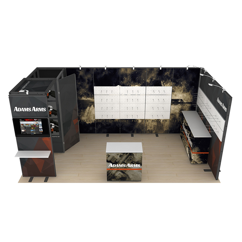 Hangzhou популярный 3x6 м стенд графический дизайн косметическая реклама выставочная стенд