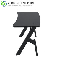 Bureau de travail simple noir pour ordinateur de bureau à domicile, table de jeu RGB, nouveau design