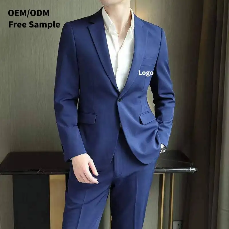 OEM ODM MTM Men's Formal Office Suits for Mens Coat Pant Designs Wedding Suits Slim Fit Set for Men