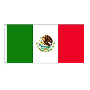 الجملة جميع البلاد مختلفة علم المكسيك 3X5 في الهواء الطلق مضحك قسط العلم 3x5 قدم المكسيك العلم للزينة
