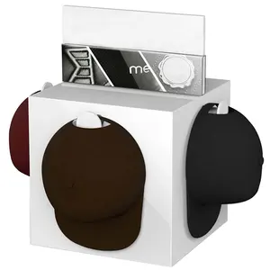 Nuovo stile rotante da tavolo legno cappello stand espositori spagna display cappello stand cappello porta cappello