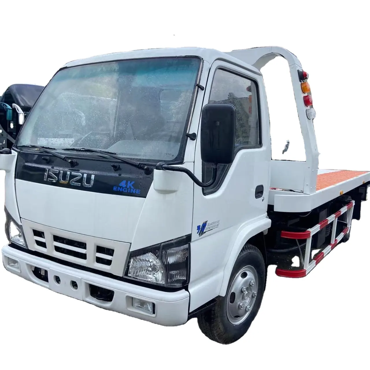 90% new ISUZUu wrecker truck 3 tons load capacity rescue truck with new platform system bed for sale