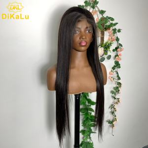 Peluca <span class=keywords><strong>Frontal</strong></span> de Encaje con Diamantes de Alta Calidad, Cabello Humano Doblemente Tramado, 100% Cabello Humano Virgen Natural para Mujeres Negras - Product Image 4