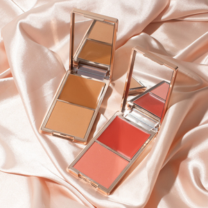 Printemps 2024 Double-Take High Pigment Rosy Blush Matte & Dew Finish Vibrant Orange Red Blush Palette <span class=keywords><strong>Crame</strong></span> & Powder Blush - Product Image 1