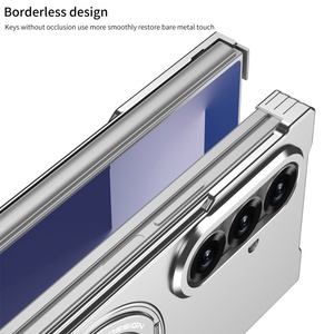 Custom Aluminum Alloy Frameless Magnetic <b>Phone</b> Case for Samsung Z Fold 8 Ultra Z Fold 7 With 360° <b>Ring</b> Stand Shockproof Cover - Product Image 3