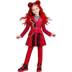 Costume de spectacle pour enfants Little Red Descendants Starlight Heirs Halloween, robe rouge - Product Image 2