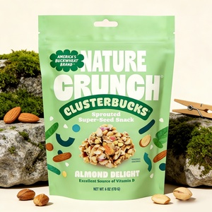 Sachet refermable personnalisé en aluminium de qualité alimentaire thermoscellable, pochette verticale pour emballage de chips, noix et snacks - Product Image 1