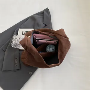 Casual Faux Suede Shoulder <b>Bags</b> High Quality Large Capacity Simple <b>Bags</b> for Women Fashion Versatile Classic Tote Party <b>Gift</b> - Product Image 6
