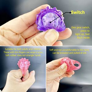 Светящиеся LED-кольца оптом для вечеринок, 3 режима мигания, из TPR, унисекс, украшения, игрушки для Рождества/класса/Пасхи - Product Image 5