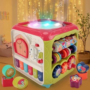 Jouets musicaux éducatifs précoces pour bébés, cube d'activités multifonctionnel pour enfants, cadeau d'intérieur pour le développement cérébral des enfants - Product Image 4