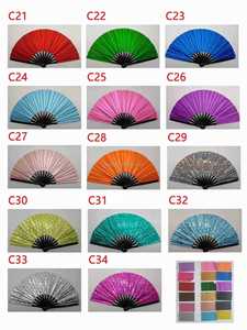 Abanico Plegable de Bambú Hecho a Mano de Alto Rendimiento de 33 cm, Pintado Holográficamente con Diseño Musical, Abanico Grande para Fiestas y Eventos con Funda - Product Image 2