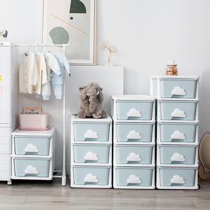 Organizzatore per Casa <span class=keywords><strong>con</strong></span> 4 Cassetti in Plastica Colorata, Armadietto a Nuvola per Stoccaggio - Product Image 4