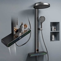 Nouveau système de douche thermostatique haut de gamme pour salle de bain, ensemble de robinetterie de douche en laiton pour baignoire, mitigeur chaud/froid