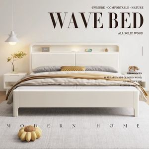 Modern Minimalist <b>Storage</b> <b>Bed</b> White 1.2m Single <b>Double</b> Bedroom Master Room Furniture - Product Image 3