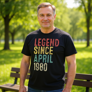 Camiseta Legend Since April 1980, regalo de cumpleaños número 45 para hombres - Product Image 3