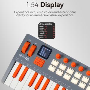 Clavier MIDI M-VAVE SMK-37 Elite - Contrôleur portable 37 touches avec <span class=keywords><strong>synthétiseur</strong></span> intégré et pads RGB, 16 pads, 8 encodeurs - Product Image 2