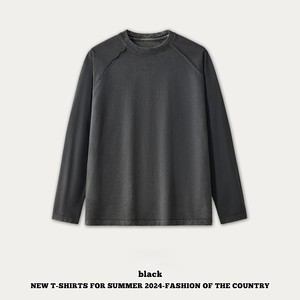 Camiseta de gran tamaño para hombre de la marca Chao, 270g, tejido pesado, estampado de Color sólido, con capucha, aspecto de lavado sucio para hombre mayor europeo - Product Image 2
