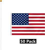 Lot de 50 mini-drapeaux à main de 8,2 x 5,5 pouces pour décorations d'événements en plein air, fêtes, défilés et festivals