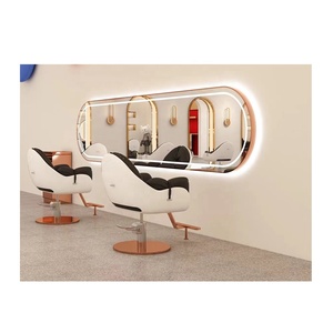 Espejo <span class=keywords><strong>de</strong></span> <span class=keywords><strong>Pared</strong></span> <span class=keywords><strong>para</strong></span> Salón <span class=keywords><strong>de</strong></span> Belleza y Barbería, Diseño Moderno <span class=keywords><strong>de</strong></span> Acero Inoxidable y Vidrio, Fabricado en China, el Mejor - Product Image 1