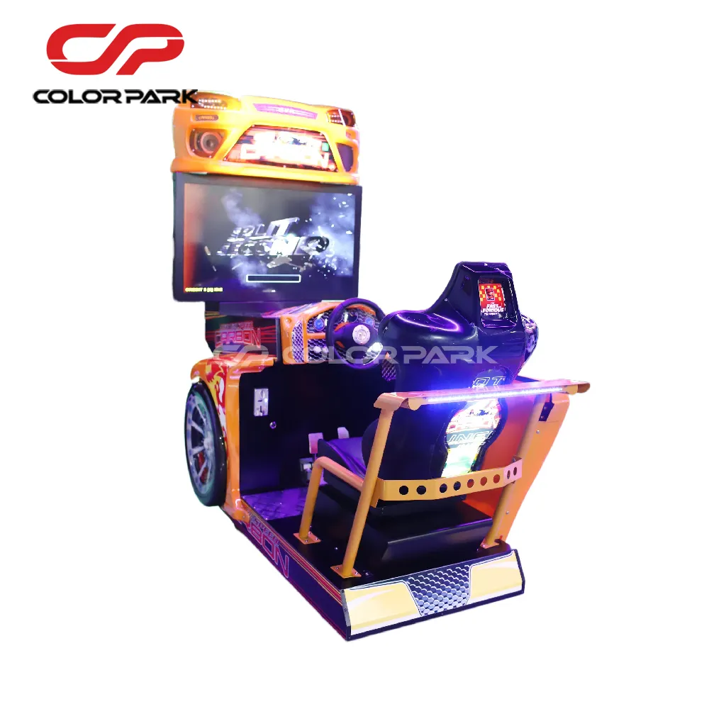 Simulatore Multi-gioco Rally auto da corsa Arcade macchina a gettoni con caratteristiche di divertimento per 3 + anni di materiale plastico