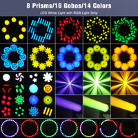 180W 8 prismas 15 Gobo RGB luces con cabezal móvil radiante blanco EQUIPO DE DJ para discoteca Bar Club Navidad escenario DMX iluminación