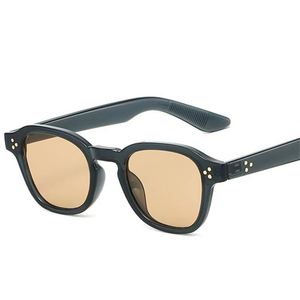 Custom Logo 2026 Vintage Rivets Small Frame Polygon Sun Glasses UV400 Square Punk <b>Sunglasses</b> for Men Women - Product Image 1